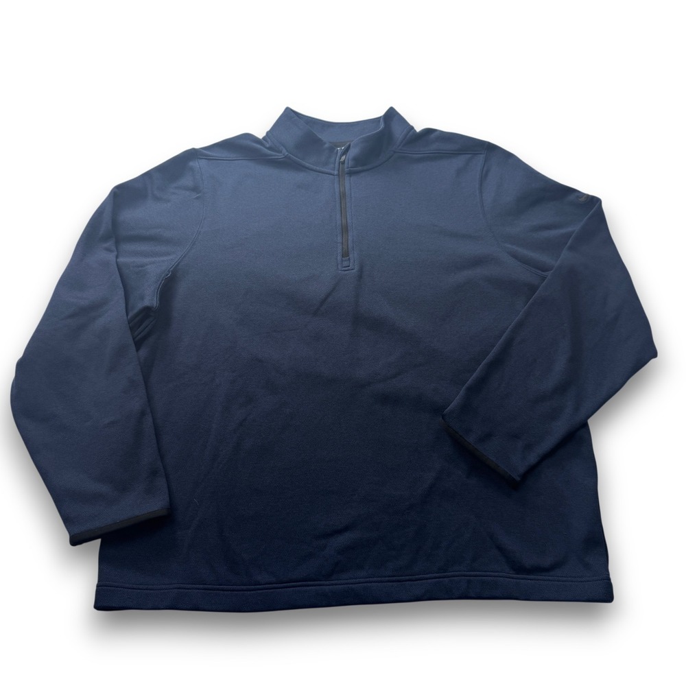 Nike Therma-FIT Mens XL Navy Blue Quarter Zip Pullover DN1947-410